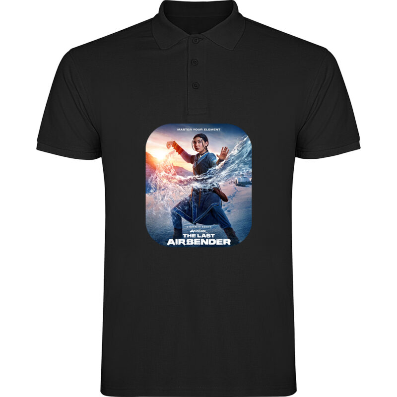 Tricou polo THE LAST AIRBENDER - AVATAR (Model 1), Negru
