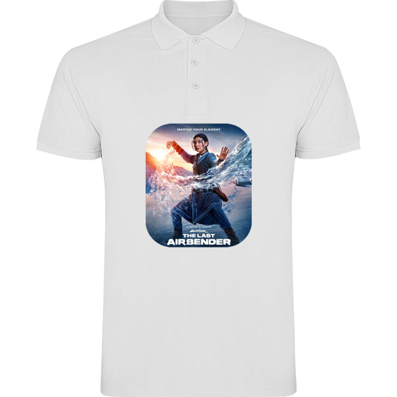 Tricou polo THE LAST AIRBENDER - AVATAR (Model 1), Alb
