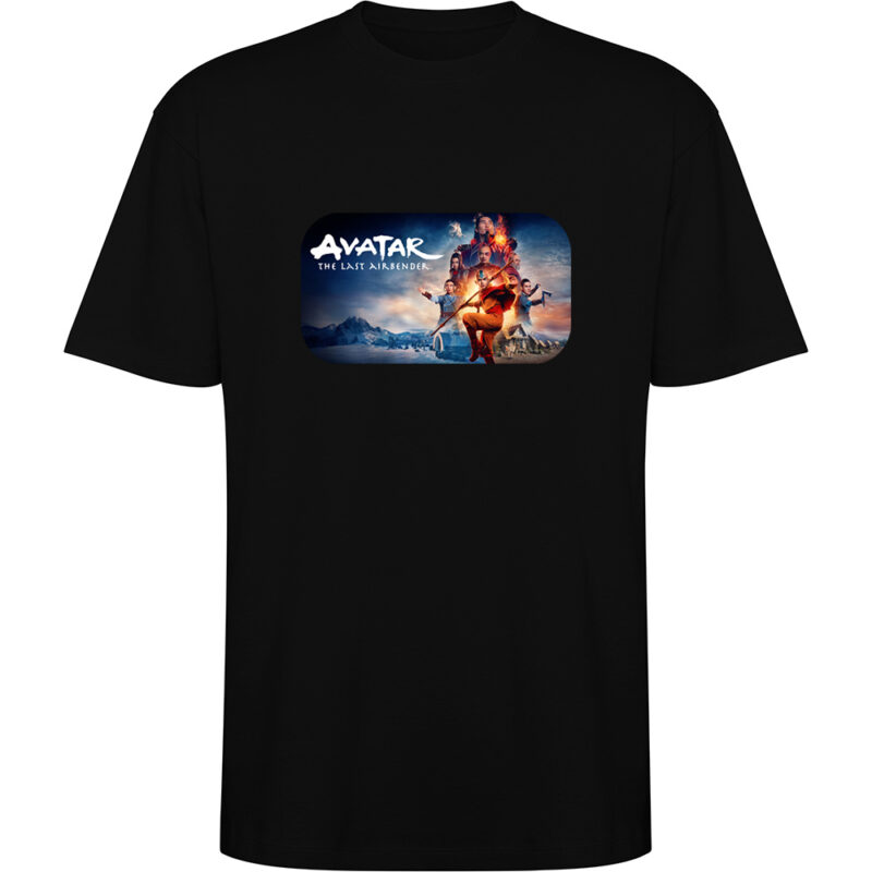 Tricou oversize THE LAST AIRBENDER - AVATAR (Model 2), Negru