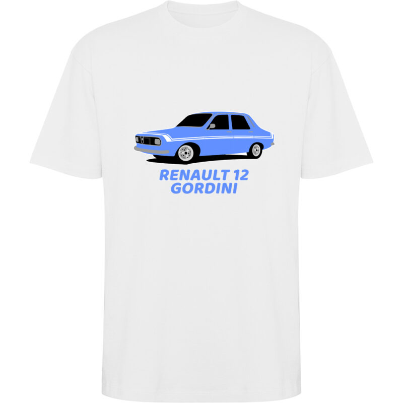 Tricou oversize RENAULT 12 GORDINI, Alb