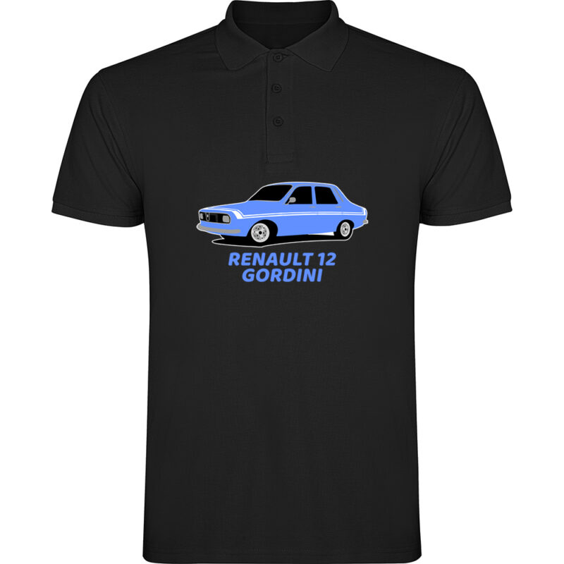 Tricou polo RENAULT 12 GORDINI, Negru
