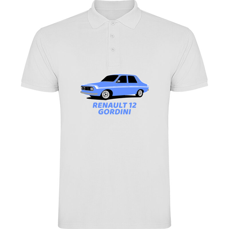 Tricou polo RENAULT 12 GORDINI, Alb