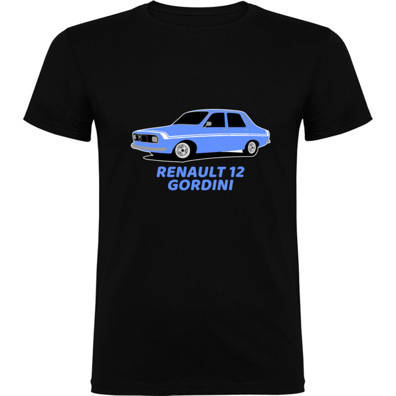 Tricou RENAULT 12 GORDINI, Negru