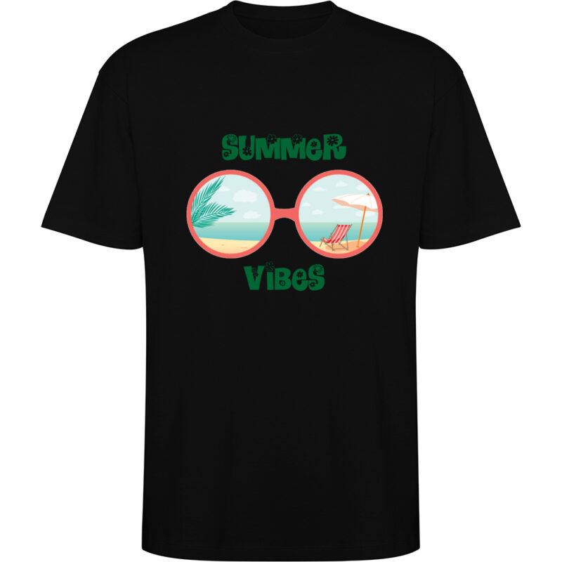 Tricou oversize SUMMER VIBES (MODEL 1), Negru