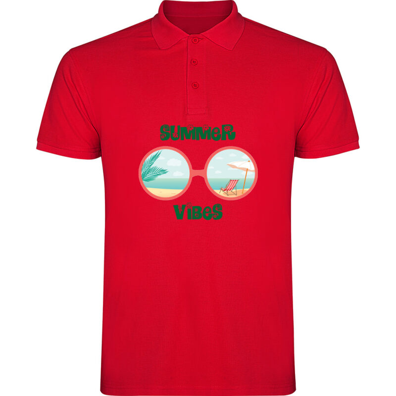 Tricou polo SUMMER VIBES (MODEL 1), Roșu