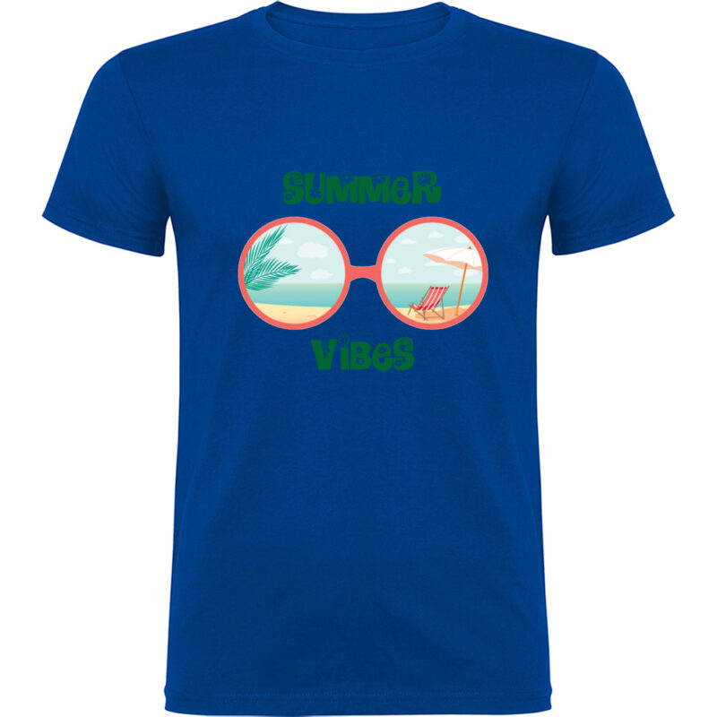 Tricou SUMMER VIBES (MODEL 1), Albastru