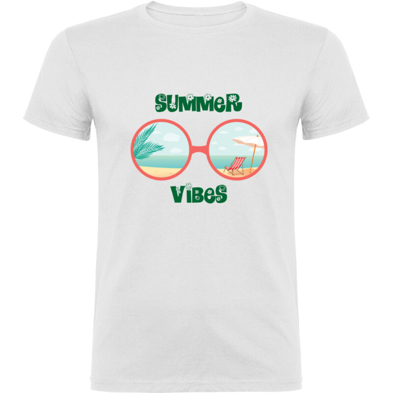 Tricou SUMMER VIBES (MODEL 1), Alb