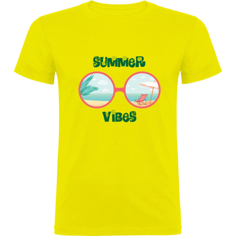 Tricou SUMMER VIBES (MODEL 1), Galben