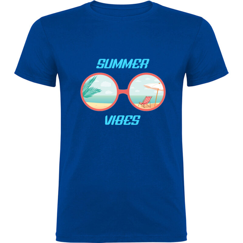 Tricou SUMMER VIBES (MODEL 2), Albastru