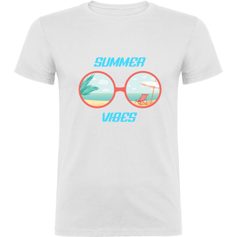 Tricou SUMMER VIBES (MODEL 2), Alb