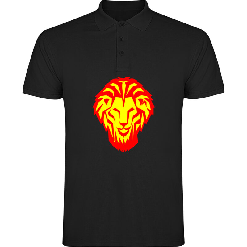 Tricou polo copii CAP DE LEU, Negru