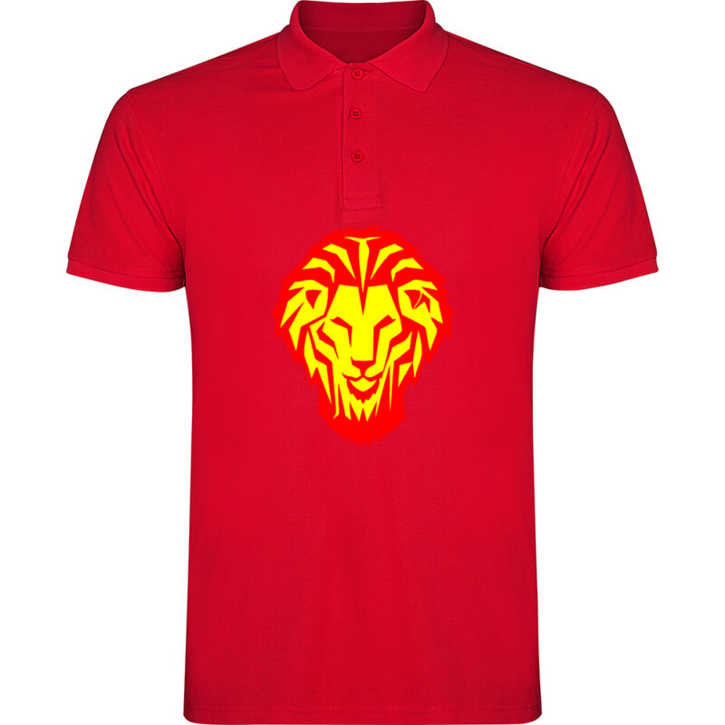 Tricou polo copii CAP DE LEU, Roșu
