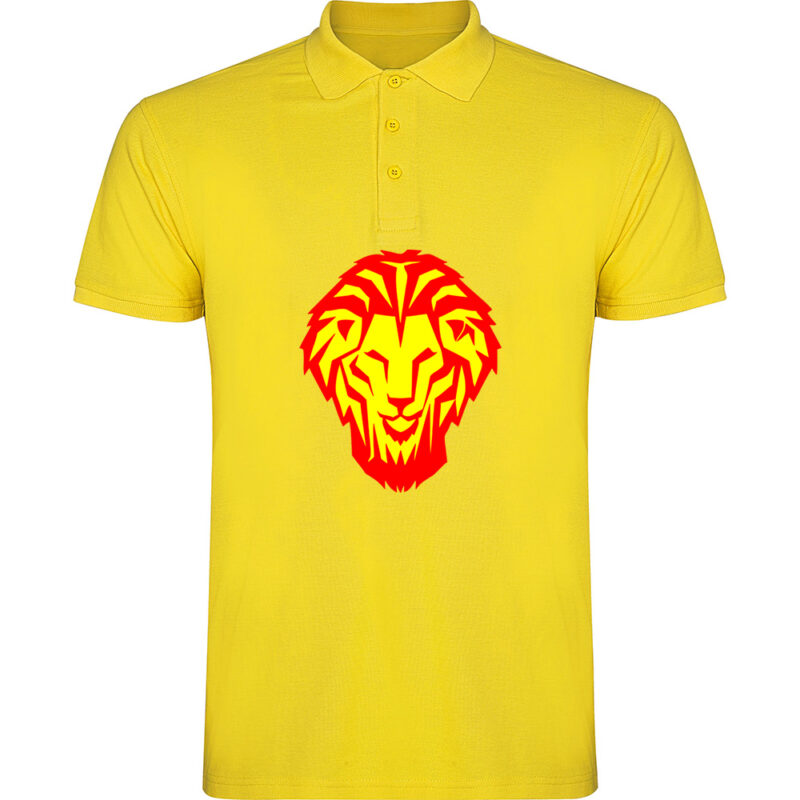 Tricou polo copii CAP DE LEU, Galben