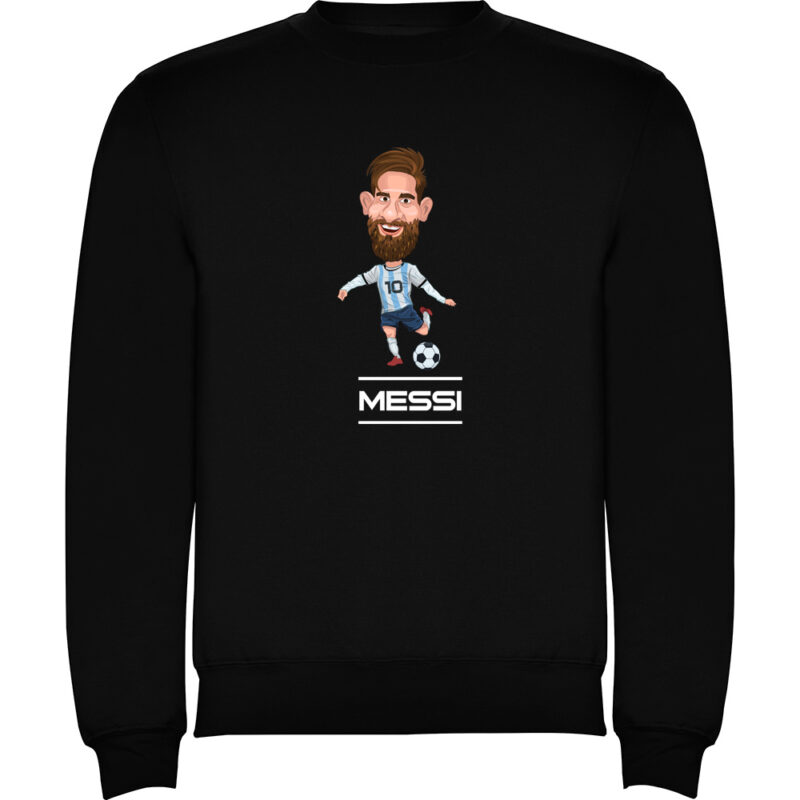 Pulover CARICATURA MESSI, Negru