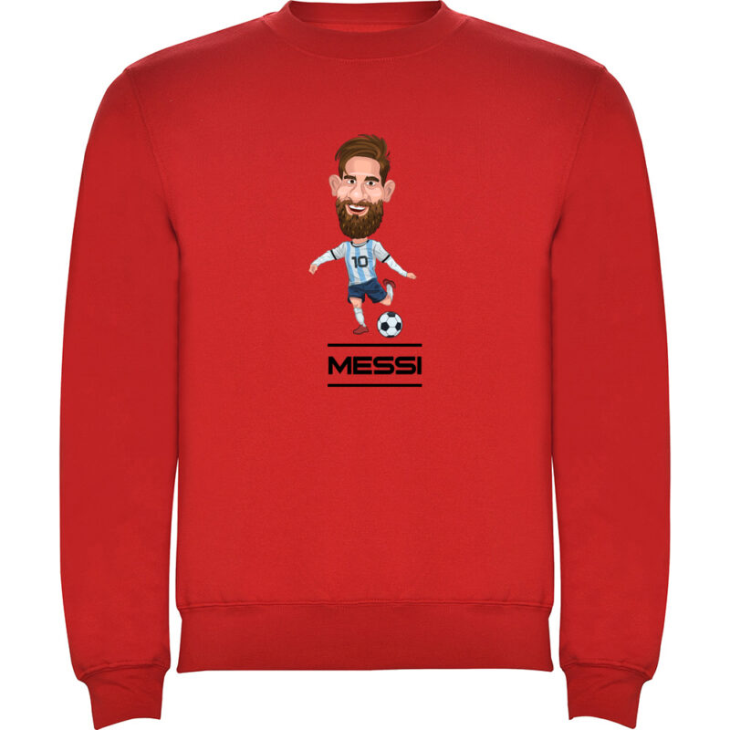Pulover CARICATURA MESSI, Roșu