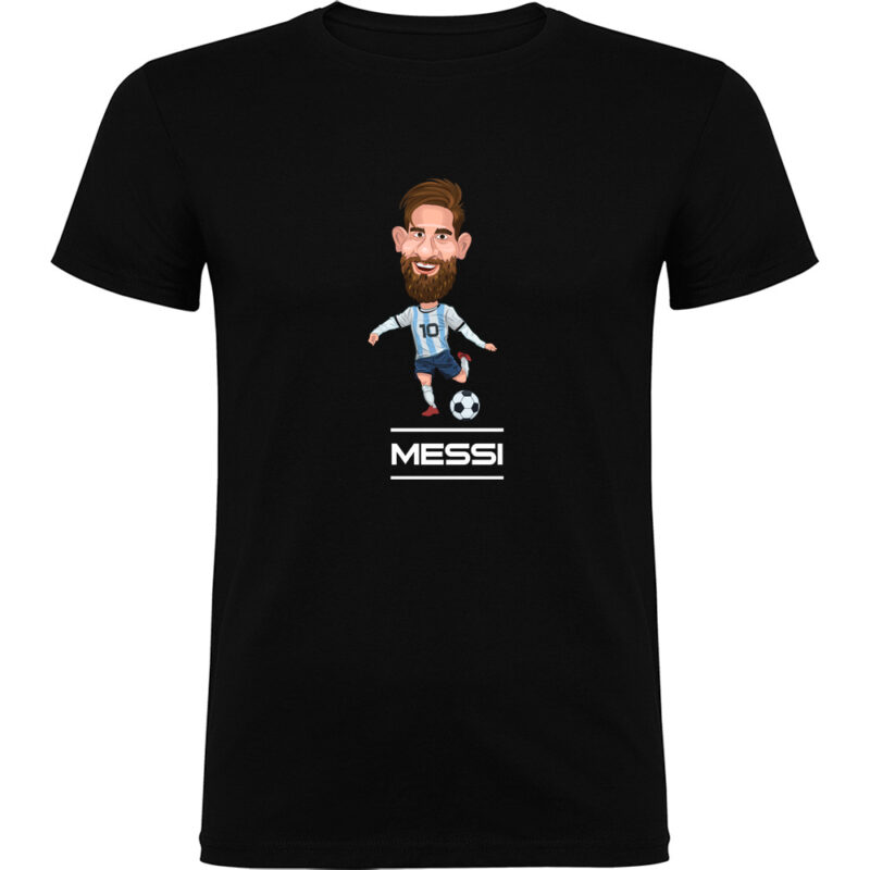 Tricou CARICATURA MESSI, Negru