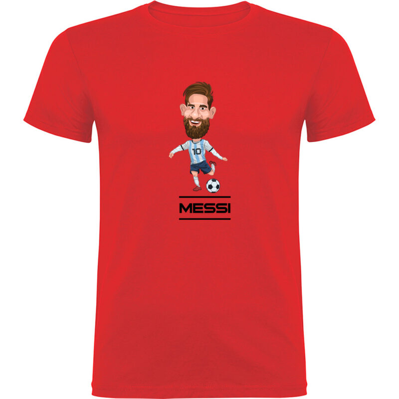Tricou CARICATURA MESSI, Roșu