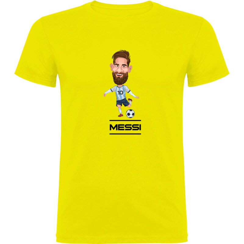 Tricou CARICATURA MESSI, Galben
