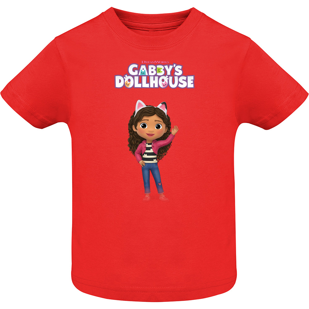 CASADEPAPUSIGABIMODEL2.TC-SS.RED_.jpg Tricou copii -CASA DE PAPUSI GABI (MODEL 2), Roșu - imagine 1