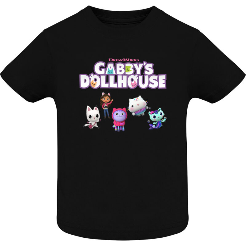 Tricou copii -CASA DE PAPUSI GABI (MODEL 4), Negru