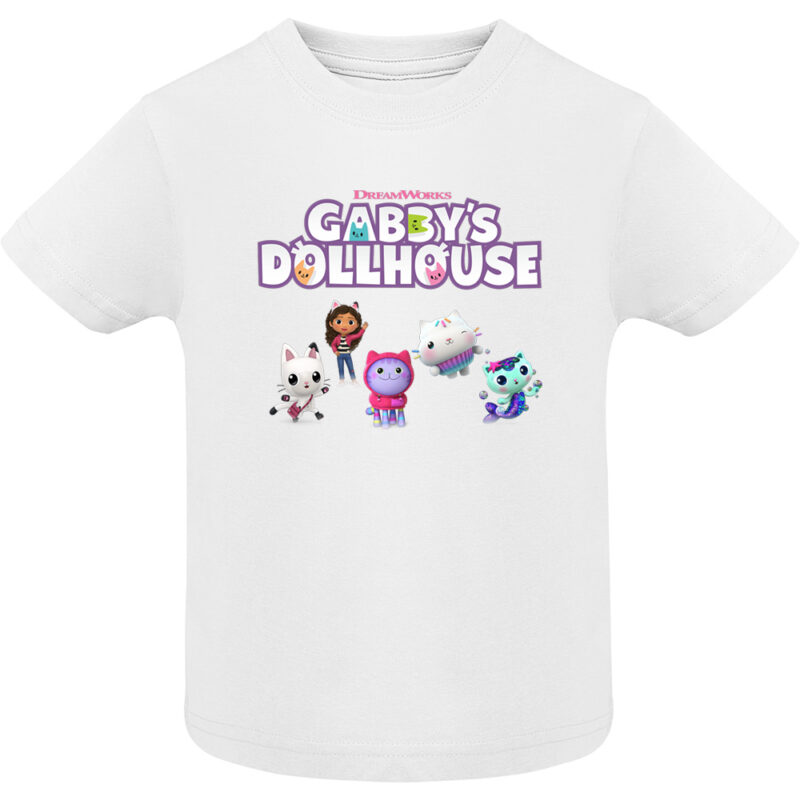 Tricou copii -CASA DE PAPUSI GABI (MODEL 4), Alb