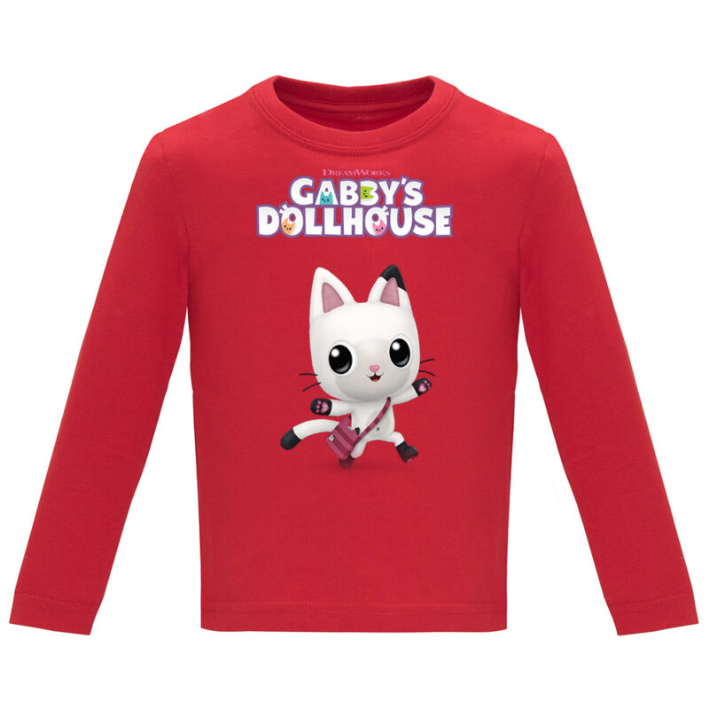 Tricou mânecă lungă copii -CASA DE PAPUSI GABI (MODEL 5), Roșu