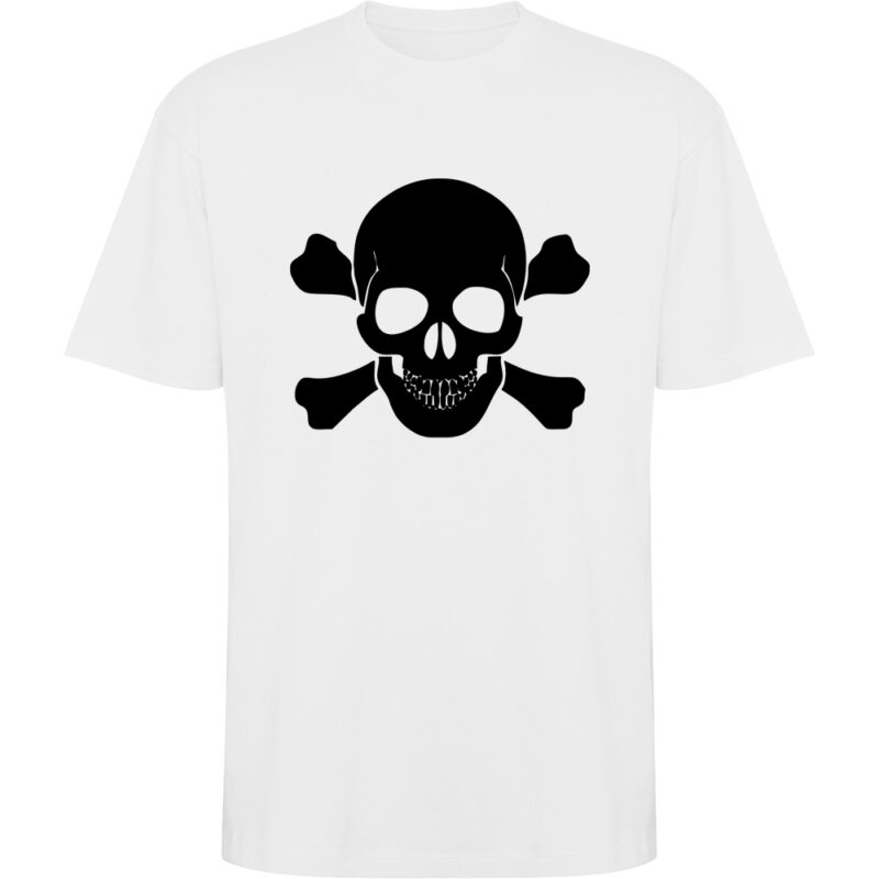 Tricou oversize CRANIU, Alb