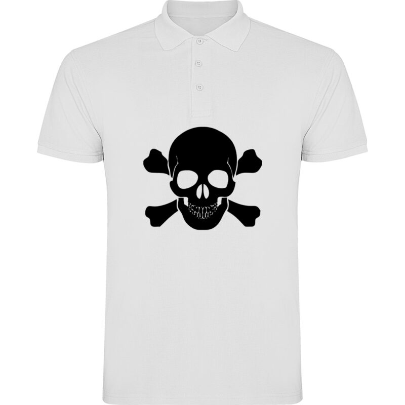 Tricou polo CRANIU, Alb