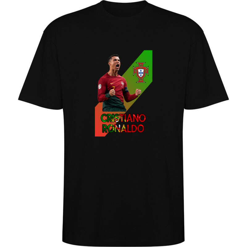 Tricou oversize CRISTIANO RONALDO, Negru