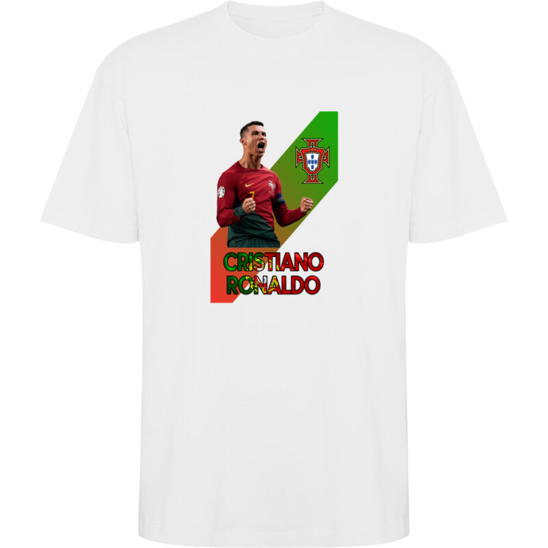 Tricou oversize CRISTIANO RONALDO, Alb