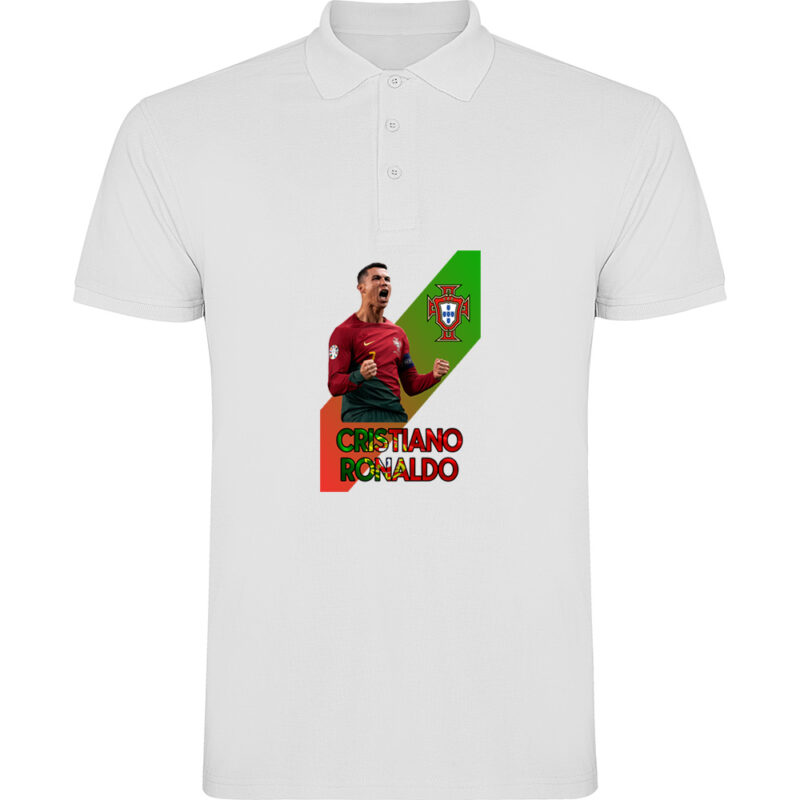 Tricou polo CRISTIANO RONALDO, Alb