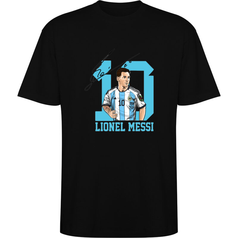 Tricou oversize MESSI, Negru