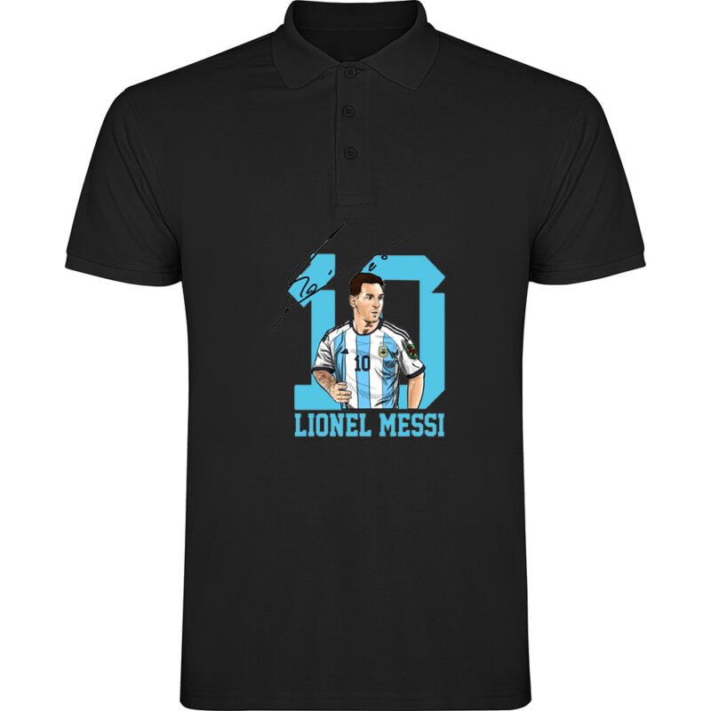 Tricou polo MESSI, Negru