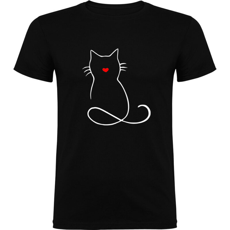 Tricou PISICA (MODEL 1), Negru