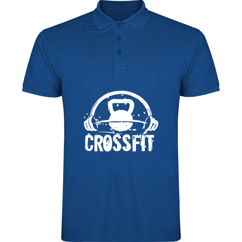Tricou polo Crossfit, Albastru