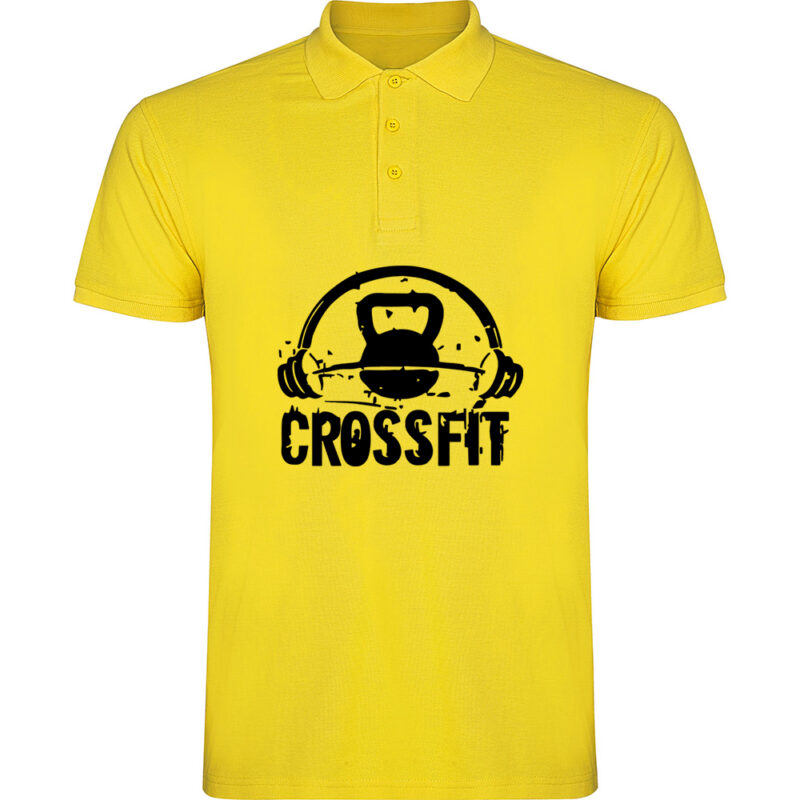 Tricou polo Crossfit, Galben
