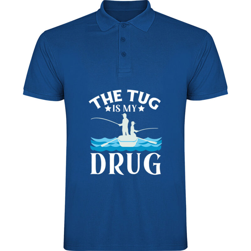 Tricou polo Pescuit (model 2), Albastru