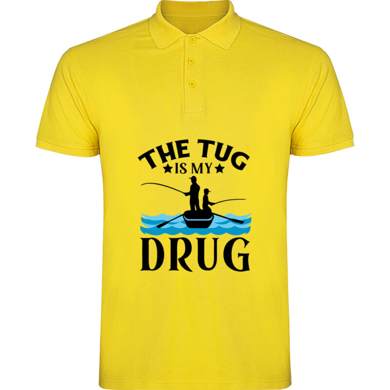 Tricou polo Pescuit (model 2), Galben