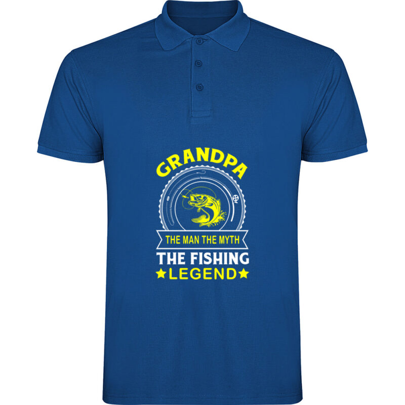 Tricou polo Pescuit (model 3), Albastru