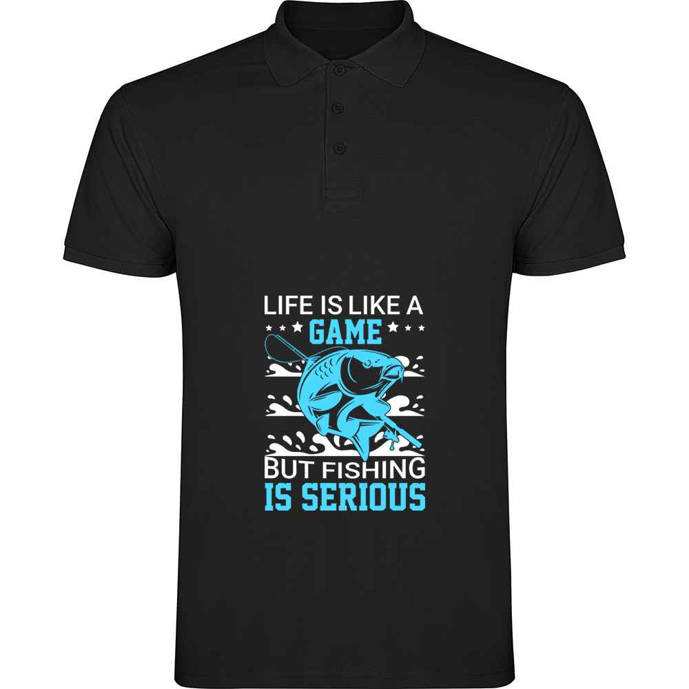 PESCUITMODEL5.TP_.BLK_.jpg Tricou polo Pescuit (model 5), Negru - imagine 1
