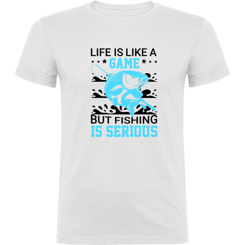Tricou Pescuit (model 5), Alb